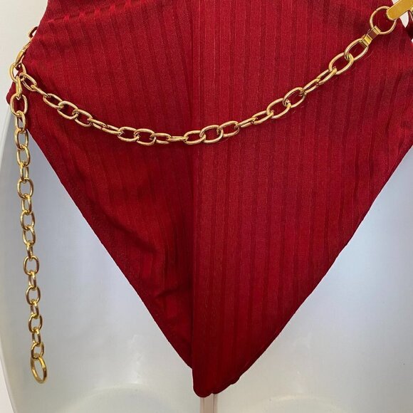 Cranberry One Piece Bathing Suit - Picture 5 of 12